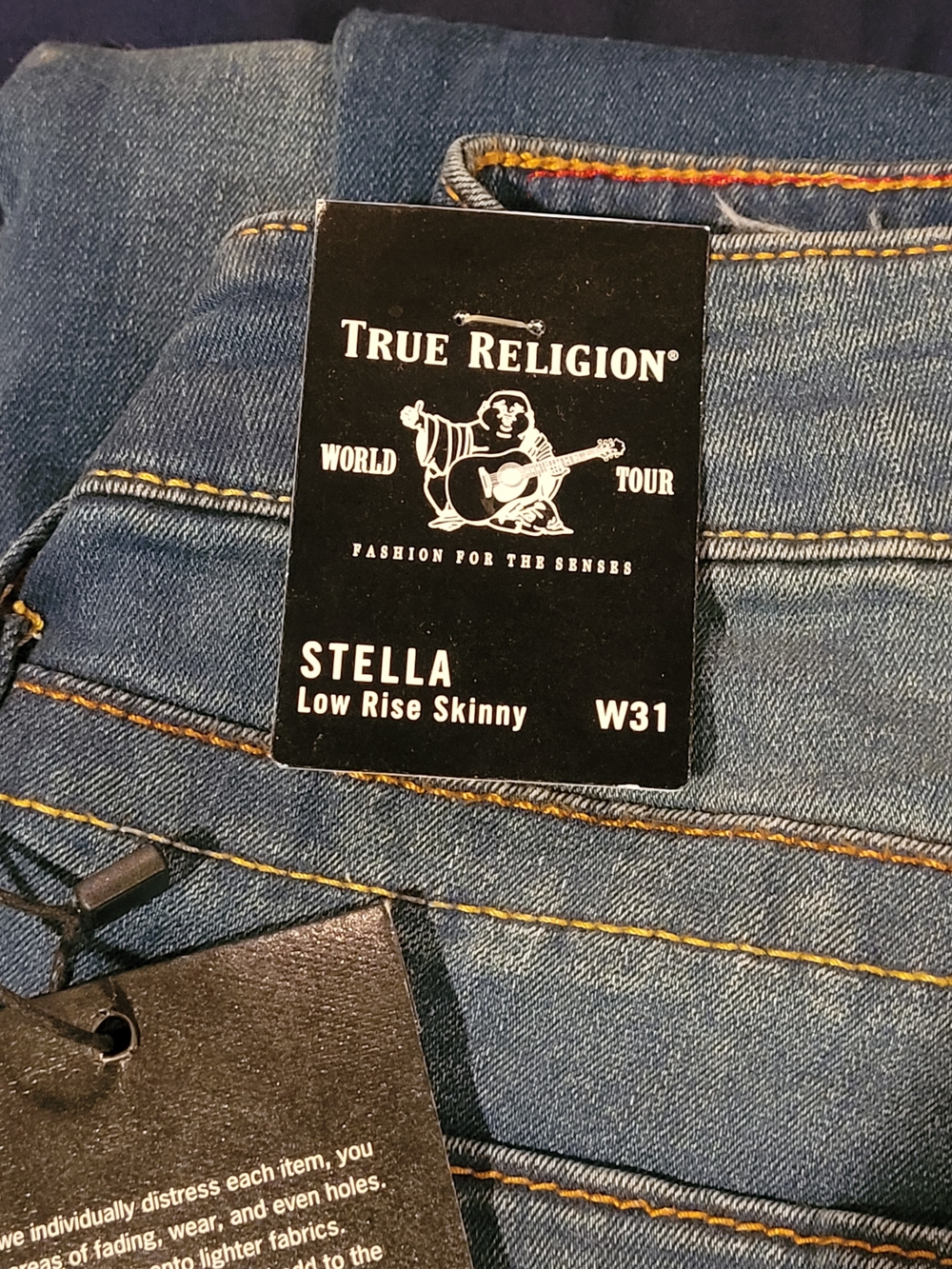 True Religion Stella Low Rise Skinny Jeans - Blue